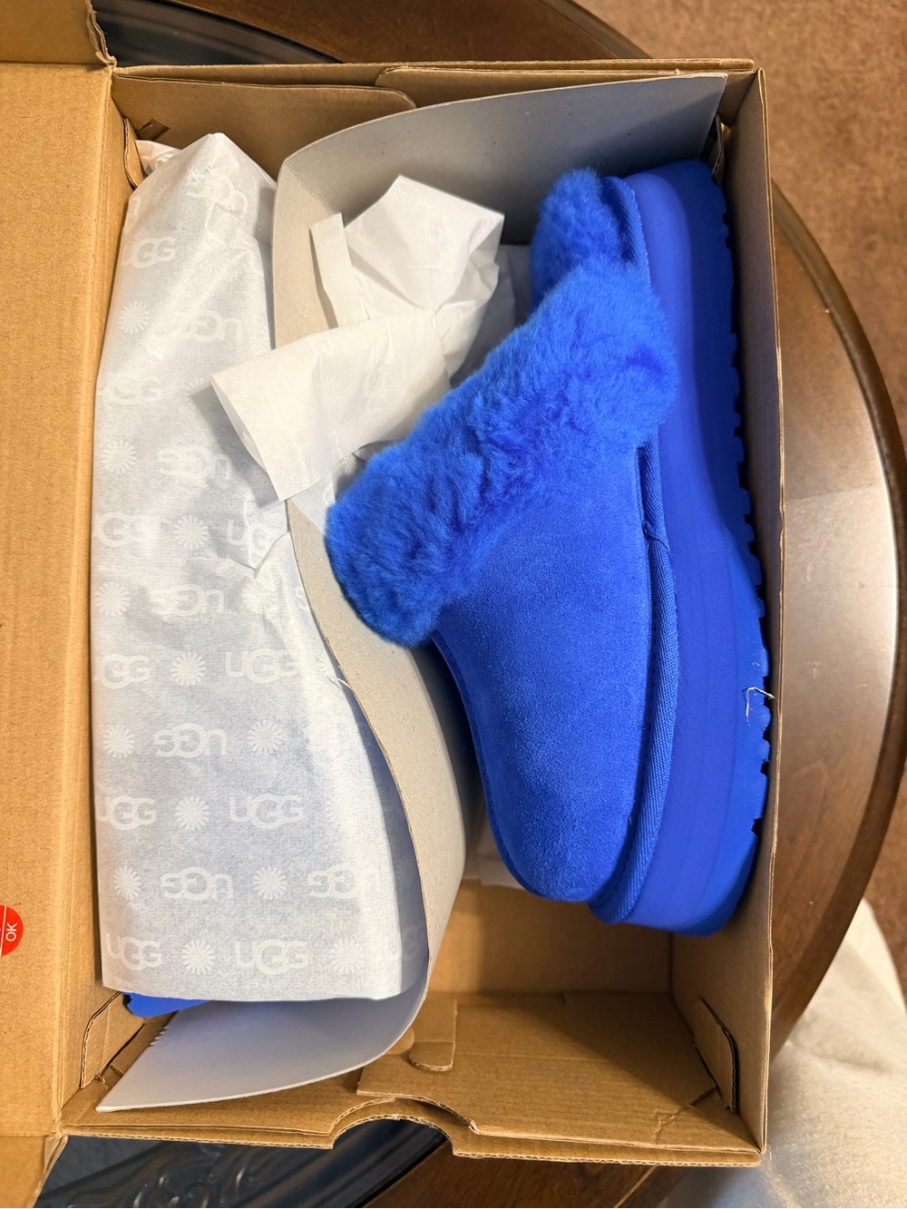 BWOT! Women UGG Blue  Cozy Plush Slipper